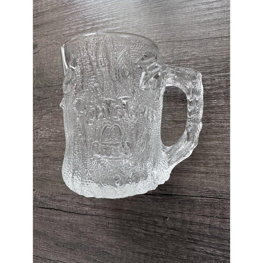 McDonald's The Flintstones Bedrock RocDonald's Treemendous Mug 1993‎ gLASS